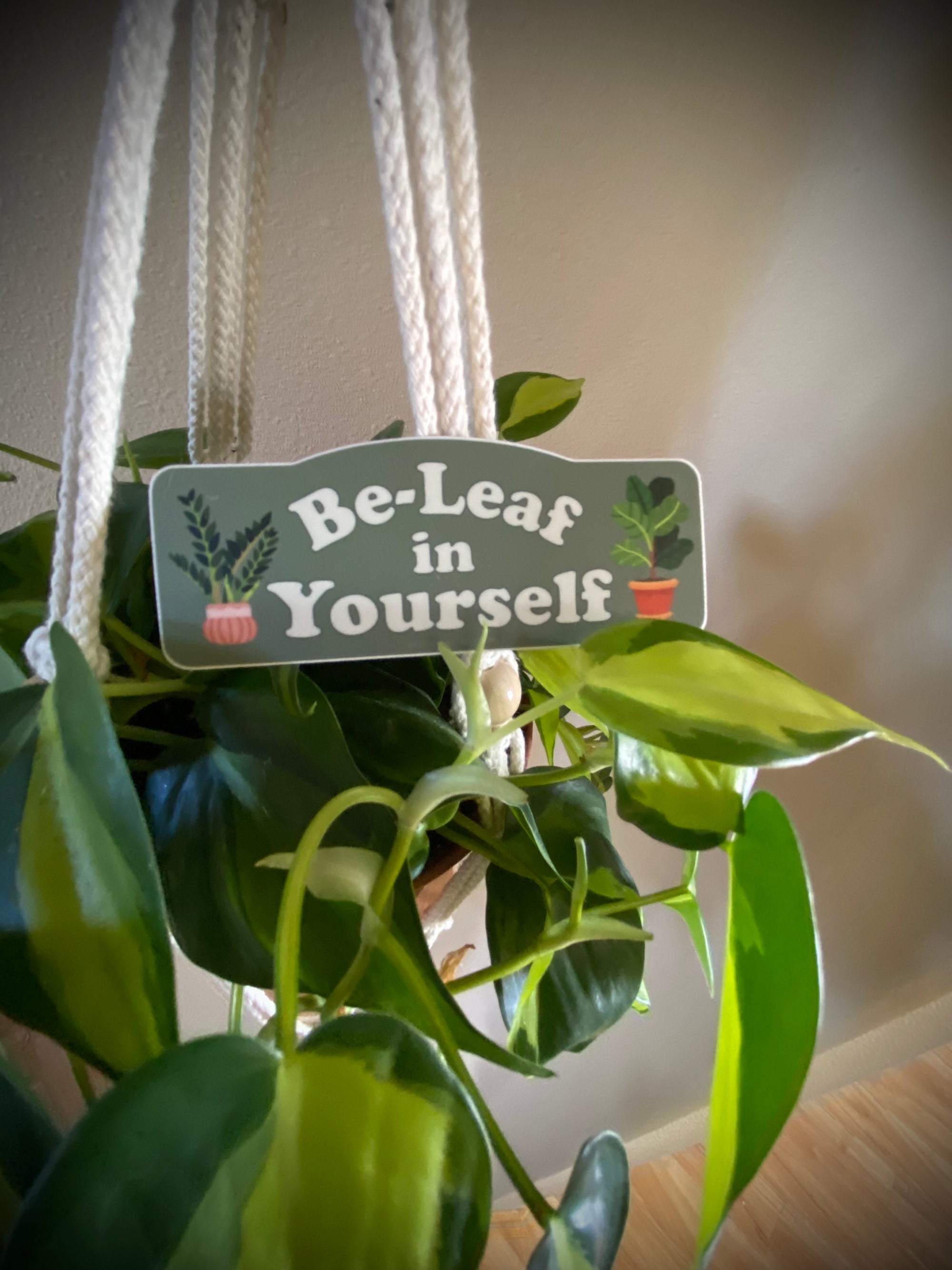 Be-Leaf in Yourself Cute Plant Sticker