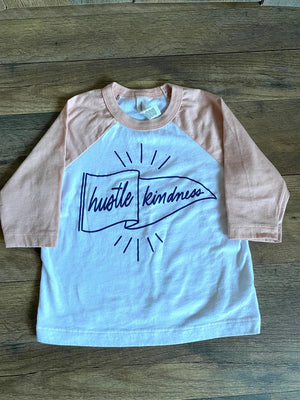 Hustle Banner- HK Toddler 3/4 Sleeve Baseball tee