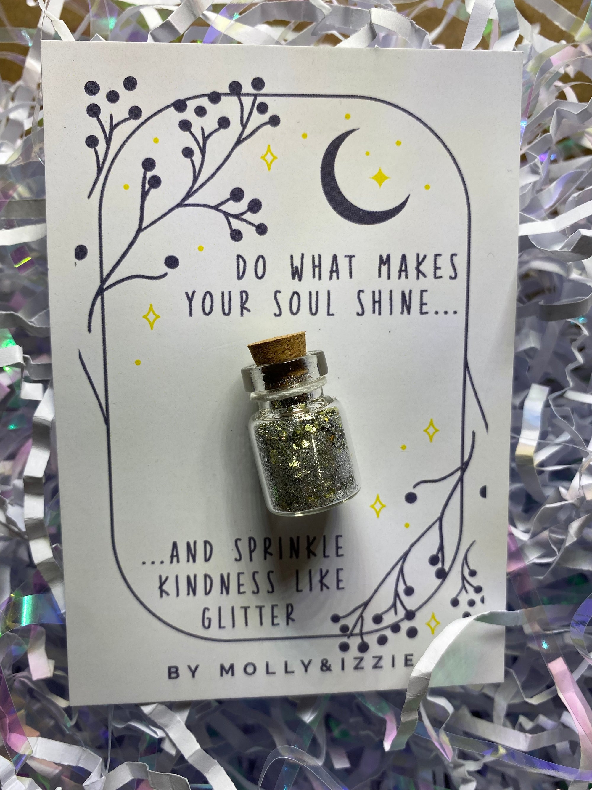 Do What Makes Your Soul Shine Eco Glitter Jar - Gold