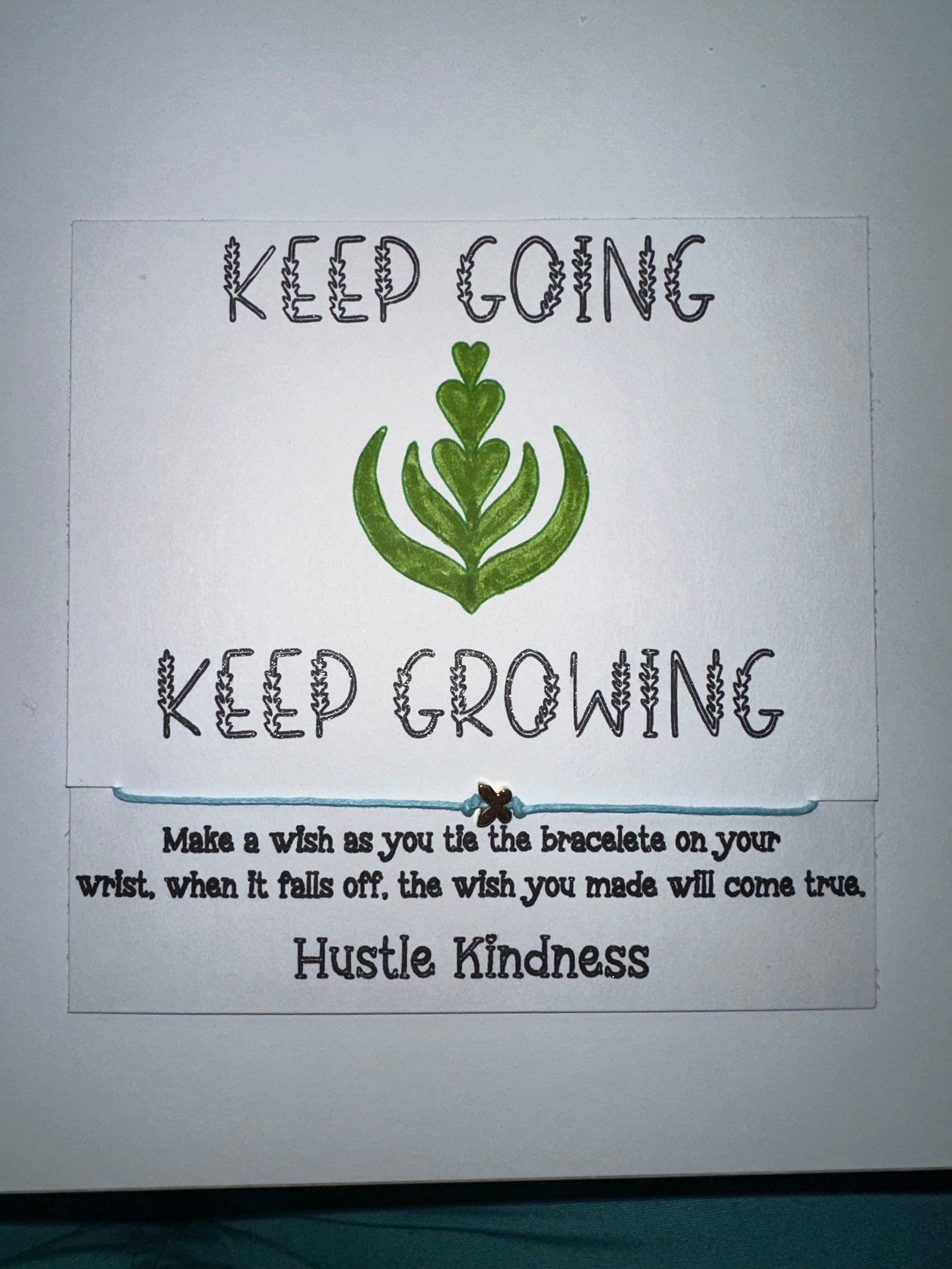 Keep going Keep Growing Wish Bracelet