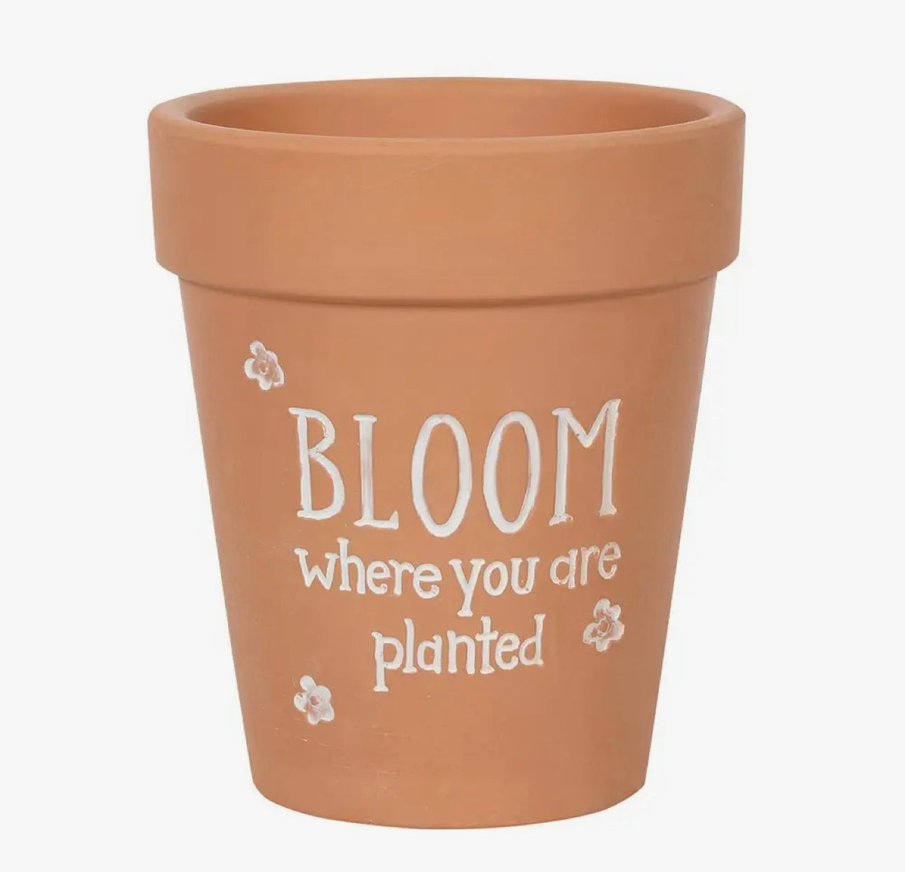 Bloom Where You Are Planted Terracotta Plant Pot