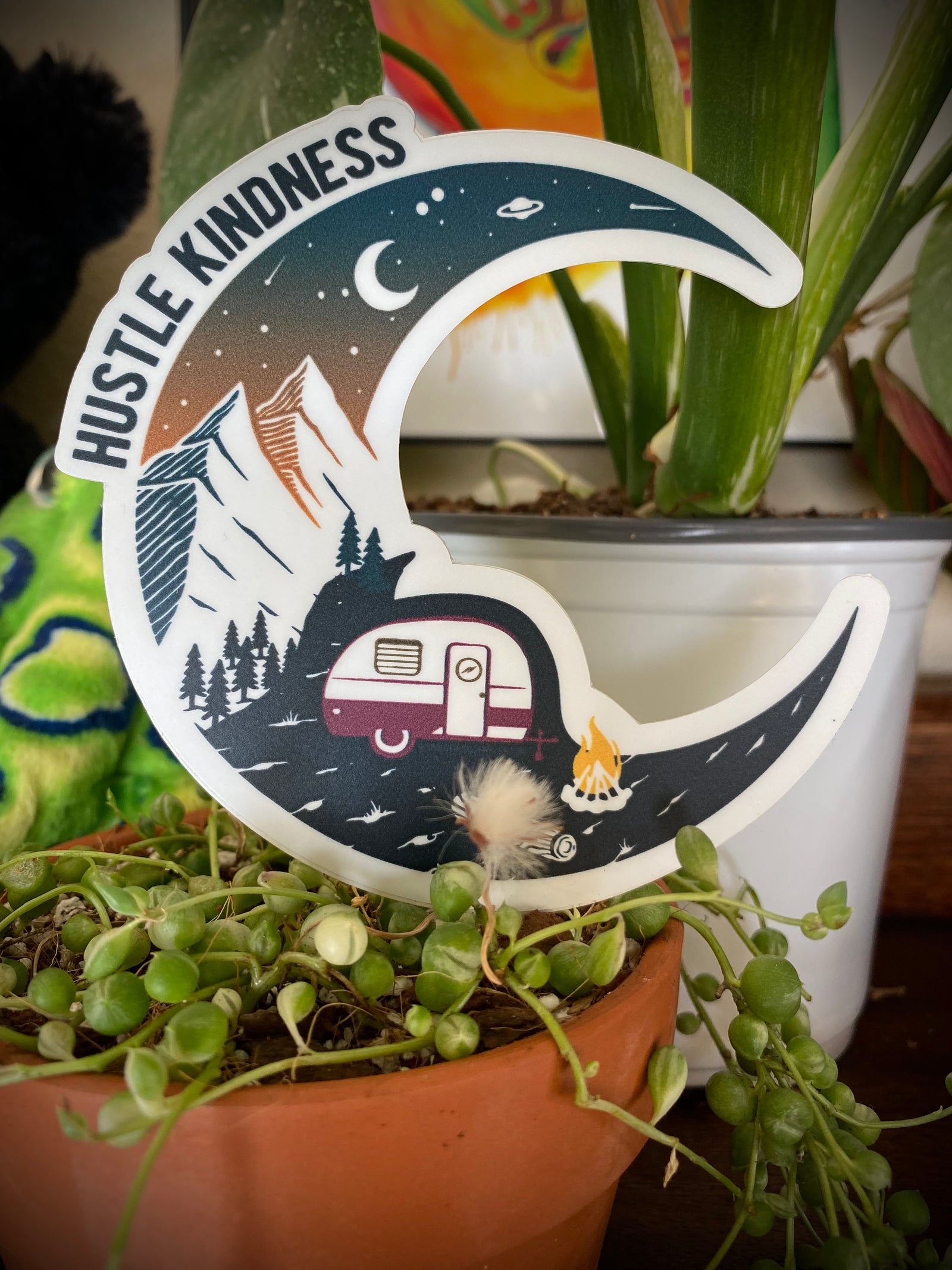 Rv Moon Hustle Kindness Stickers