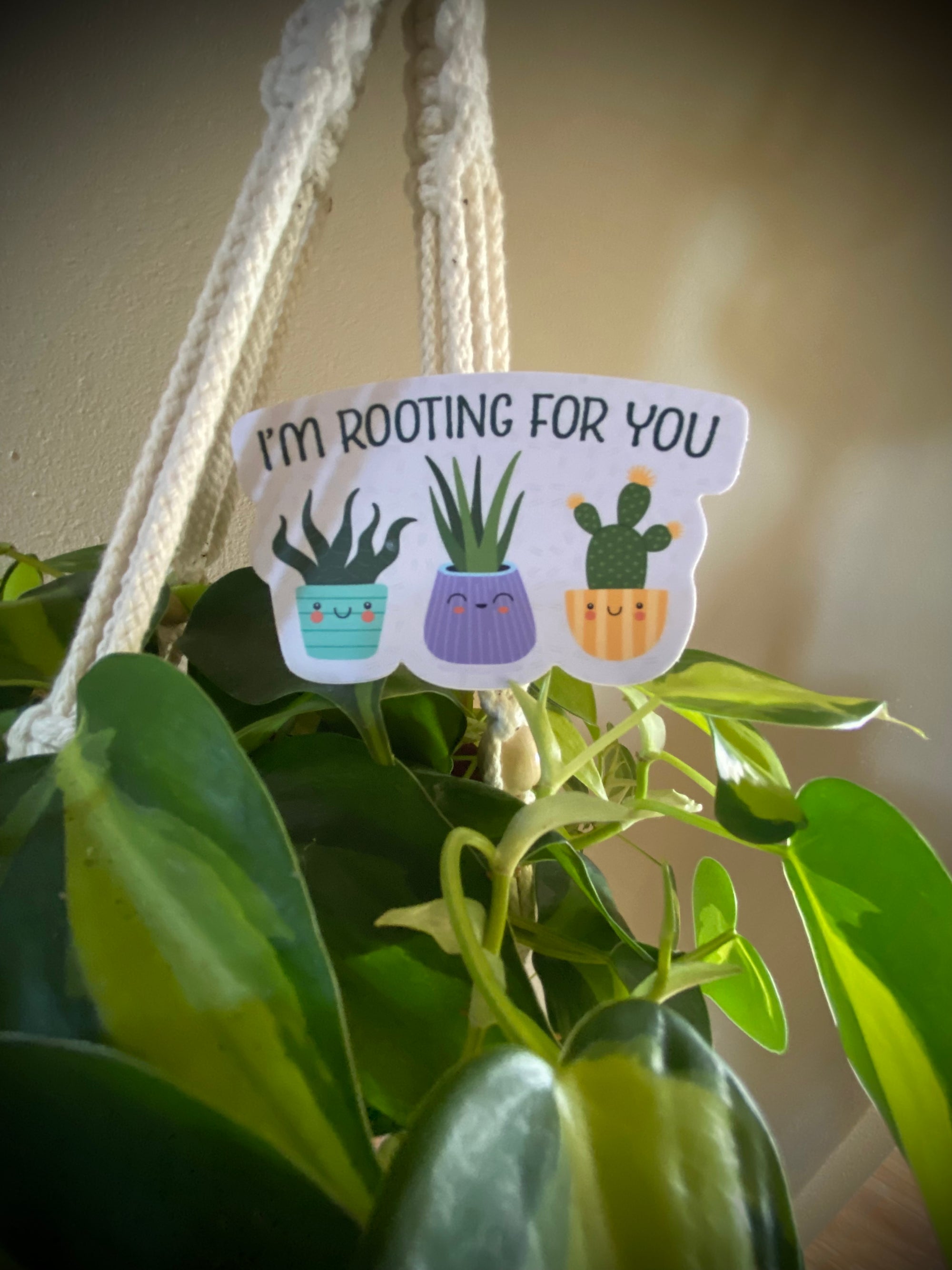 I'M Rooting For You Plant Sticker