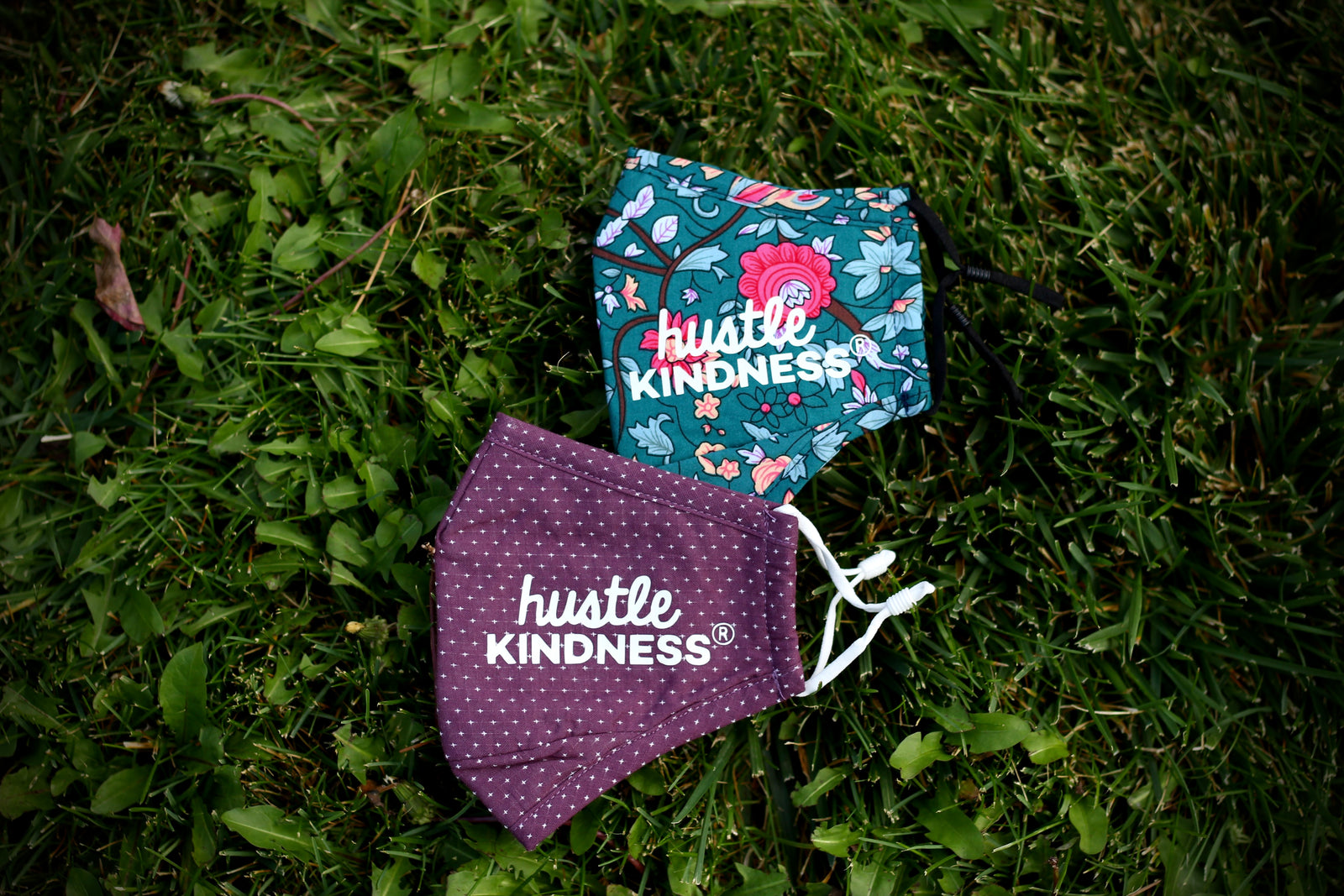 Adult Hustle Kindness Cotton Face Mask - Designs