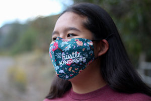 Adult Hustle Kindness Cotton Face Mask - Designs