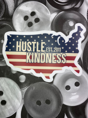 Hustle Kindness Red White and Blue USA
