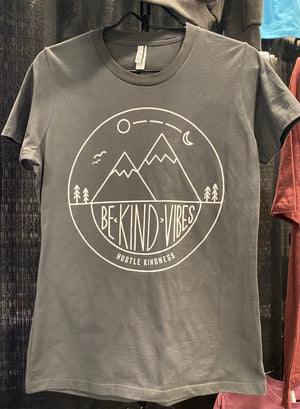Women's Be Kind Vibes charcoal Tee
