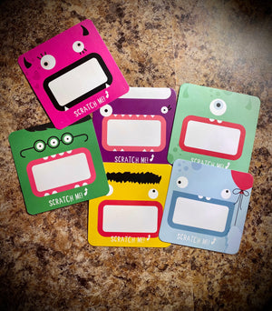 Scratch-off Monster Lunchbox Notes (6 count)