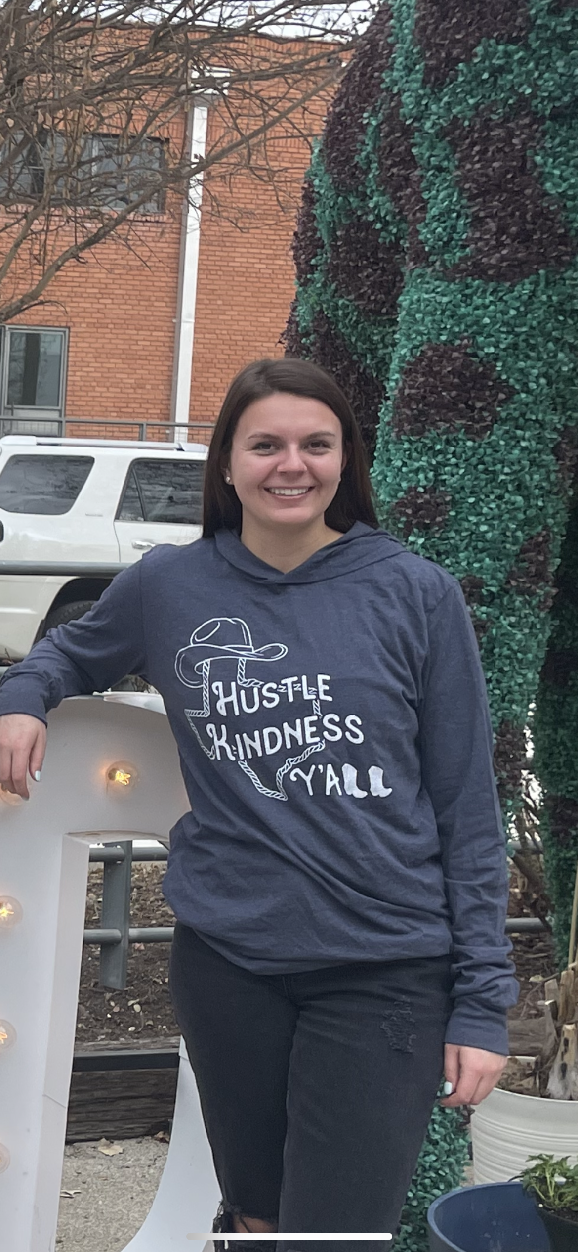 HK ya’ll Long sleeve hooded shirt